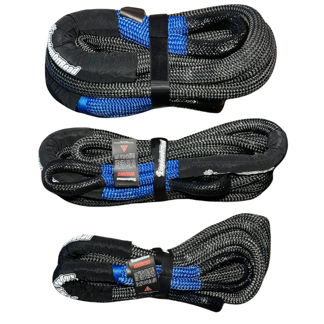 1"x30ft Kinetic Recovery Rope With 2 Soft Shackles - 20,000lb Capacity For Offroad Vehicle Recovery (Black) 14 thumbnail image